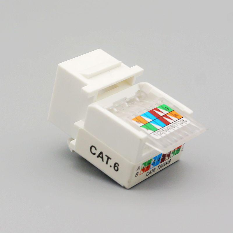 Модуль сетевого кабеля CAT6 RJ45 без перфорации и гигабитная панельная розетка