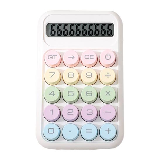 Yousheng 10 Digits Calculator with Big Button 15-Degree Tilt Design LCD Display Mechanical Switch Portable Aesthetic Calculator
