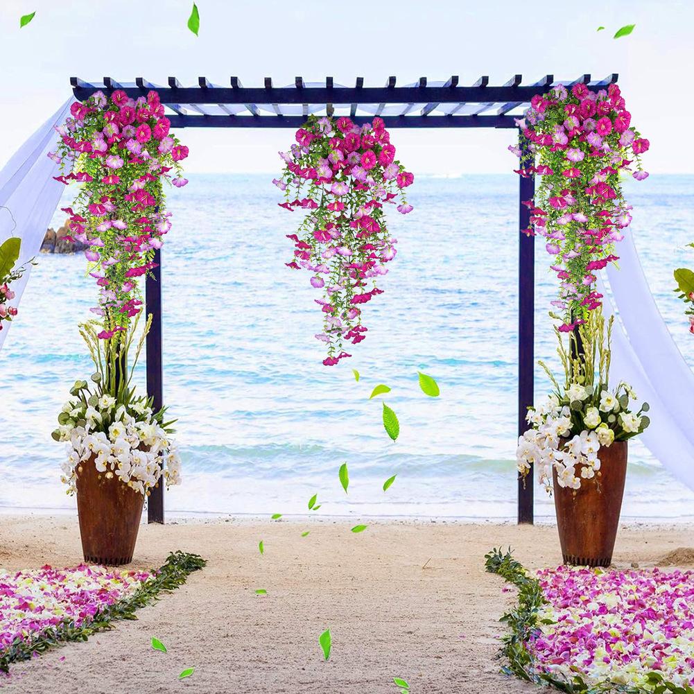 Silk Artificial Hanging Flower Vines for Yard For Front Door Garden Decor Weather Resistant Faux Plant 77x36cm