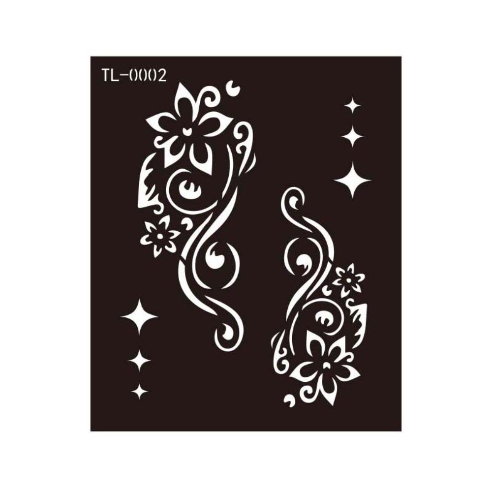 Mehndi Stickers Henna Tattoo Template Fake Tattoo Decals Body Art Sticker Men/Women