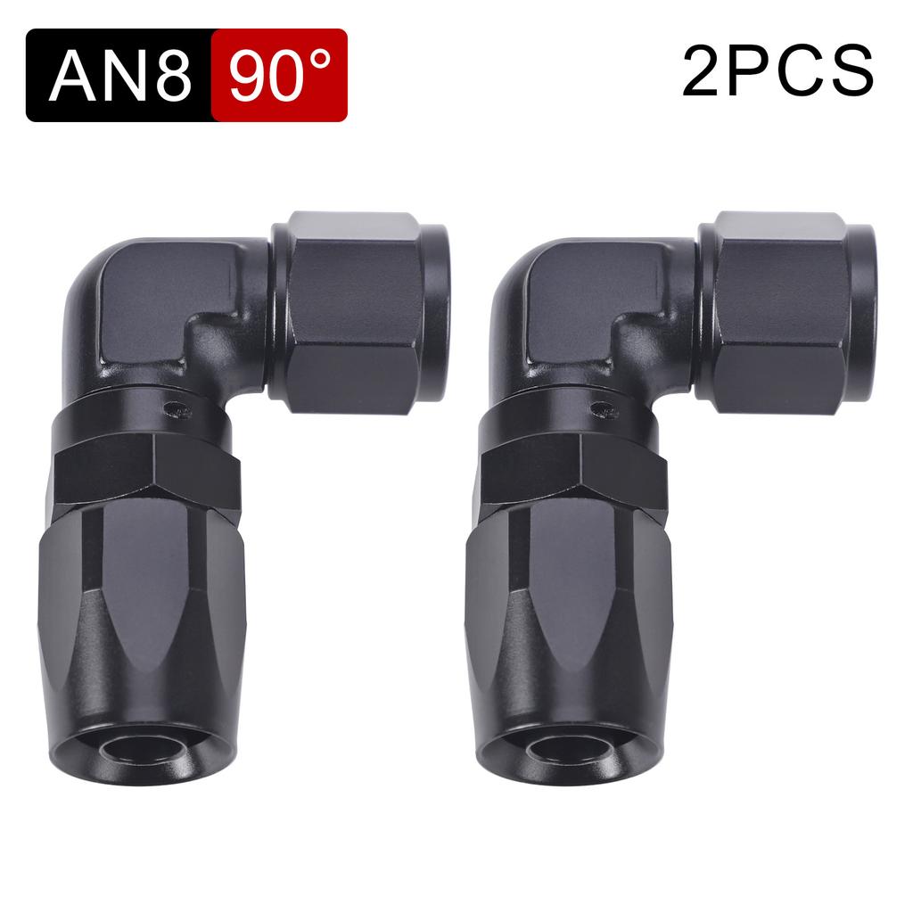 Aluminium 45 Degree 90 Degree 2 PCS Hose End Fitting Swivel Adapter AN4 AN6 AN8 AN10 For Oil Fuel CPE Line Car Oil Cooler Kit
