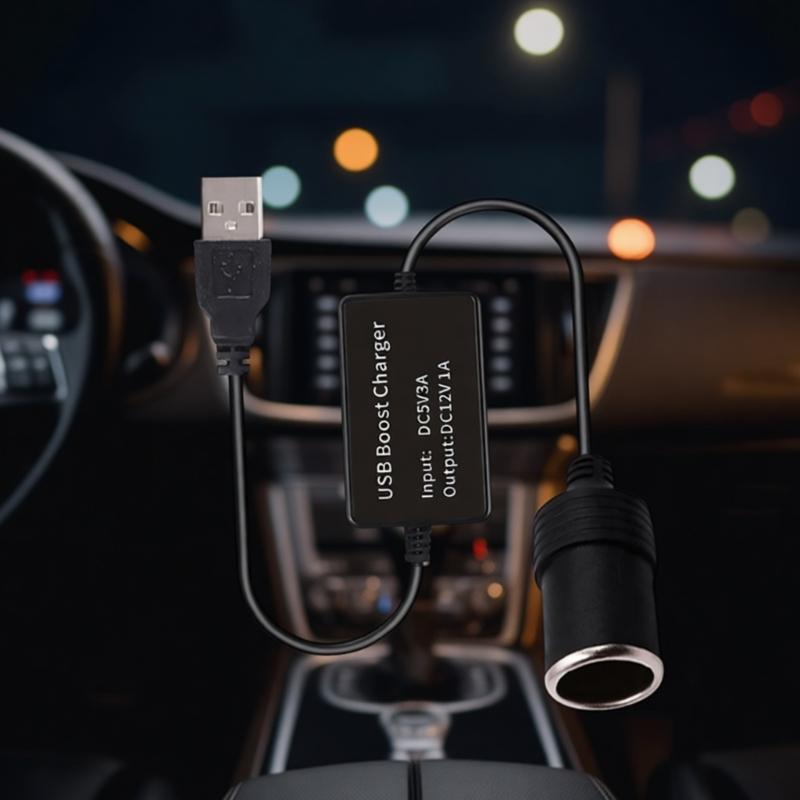 USB-усилитель напряжения Преобразует 5 В в 12 В с интеллектуальным чипом Для устройств RJ11/DC5521/DC35135 Прочный ПВХ-шнур