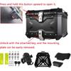 45L Universal Black Rear Luggage Case Waterproof Helmet Box Motorcycle Tail Storage Box Aluminum Alloy Motorbike Trunk Tail Box