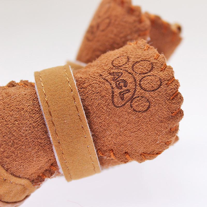 4 шт. мягких зимних сапог для домашних животных, зимняя теплая обувь, водонепроницаемая прочная повседневная обувь для маленьких, средних и больших собак, зимние ботинки для собак