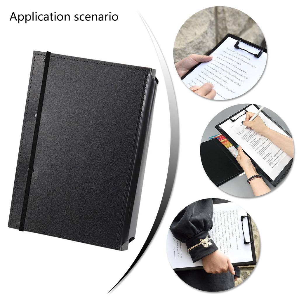Folding Nursing Clipboard for Students Nurses Doctors 2 Layer Foldable Clipboard Pocket Writing Pad with Elastic Band