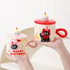 Cute Cartoon Cat Ceramic Mug Couple Water Cup High Value Gift Box Souvenir Birthday Gift Breakfast Cup