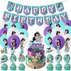 Princess Jasmine Birthday Decoration Party Set Princess Jasmine Character Princess Disney Children Cute Funny Boys Girls Happy Birthday Garland Banner