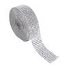 10 Yard Rhinestone Mesh Ribbon Roll Crystal Diamond Wrap for Arts and Crafts Project Silver