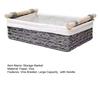 Desktop Storage Basket with Handle Vine Braided Large Capacity Cosmetic Remote Control Pens Keys Sundries Organizer Home Office Storage Box