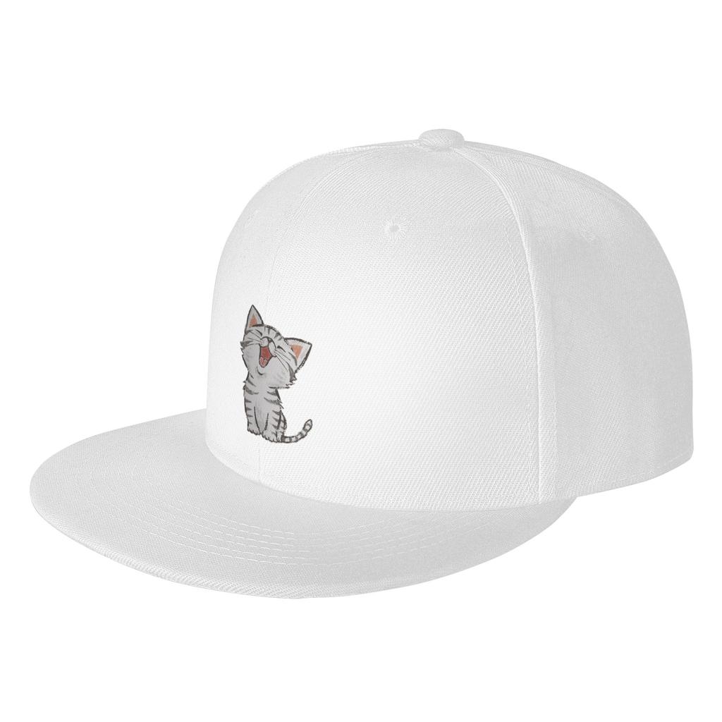 Fashion American Shorthair happy Flat Brim Sun Hat Denim Outdoor Hat Caps For Unisex