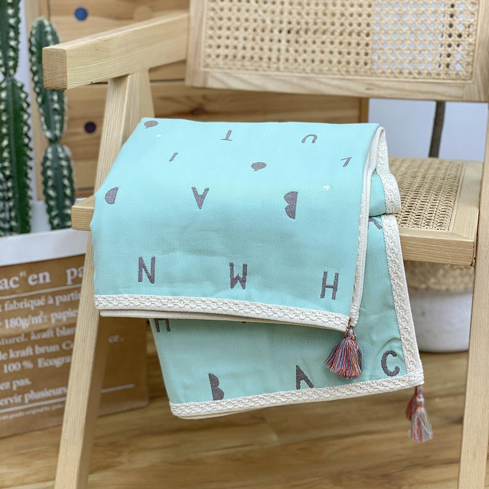 Оригинальное 6-слойное марлевое одеяло с кисточками из разноцветного креста и магии индейцев