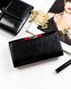 Women's leather wallet with snake print - Peterson