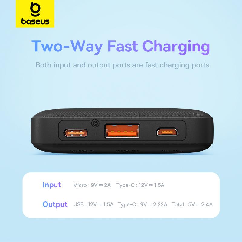 Внешний аккумулятор Baseus, 10000 мАч