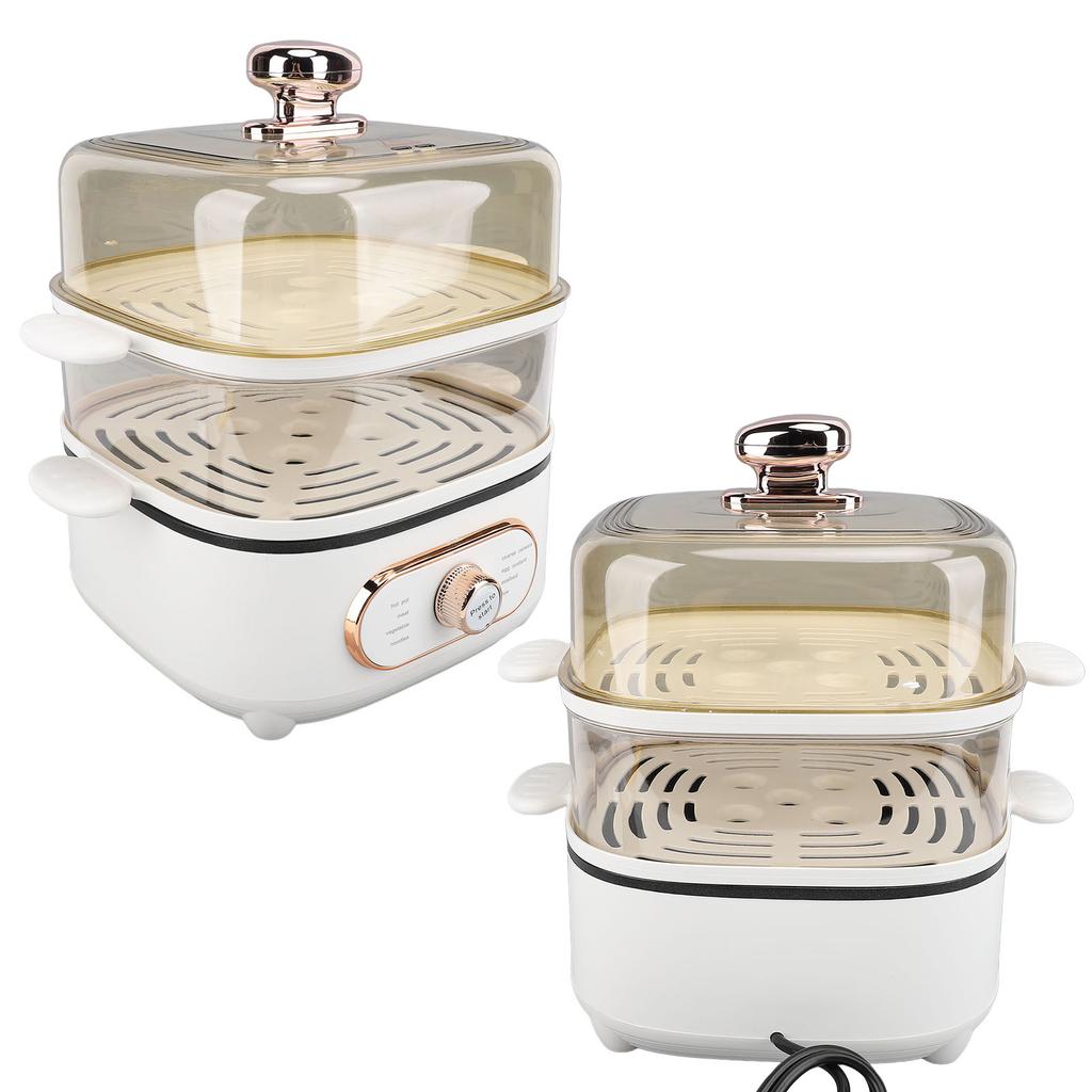2-уровневая электрическая пароварка 1200 Вт 10,5 л штабелируемая многоцелевая плита электрическая горячая кастрюля с функцией приготовления на пару