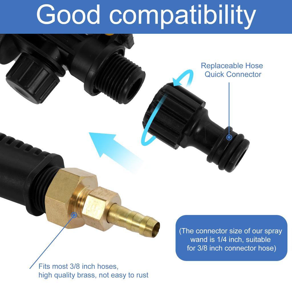 Car Sprayer Wand High Pressure Sprayer Wand Stainless Steel Wash Sprayer Long Washer Wand Portable Watering Sprayer Car Cleaning