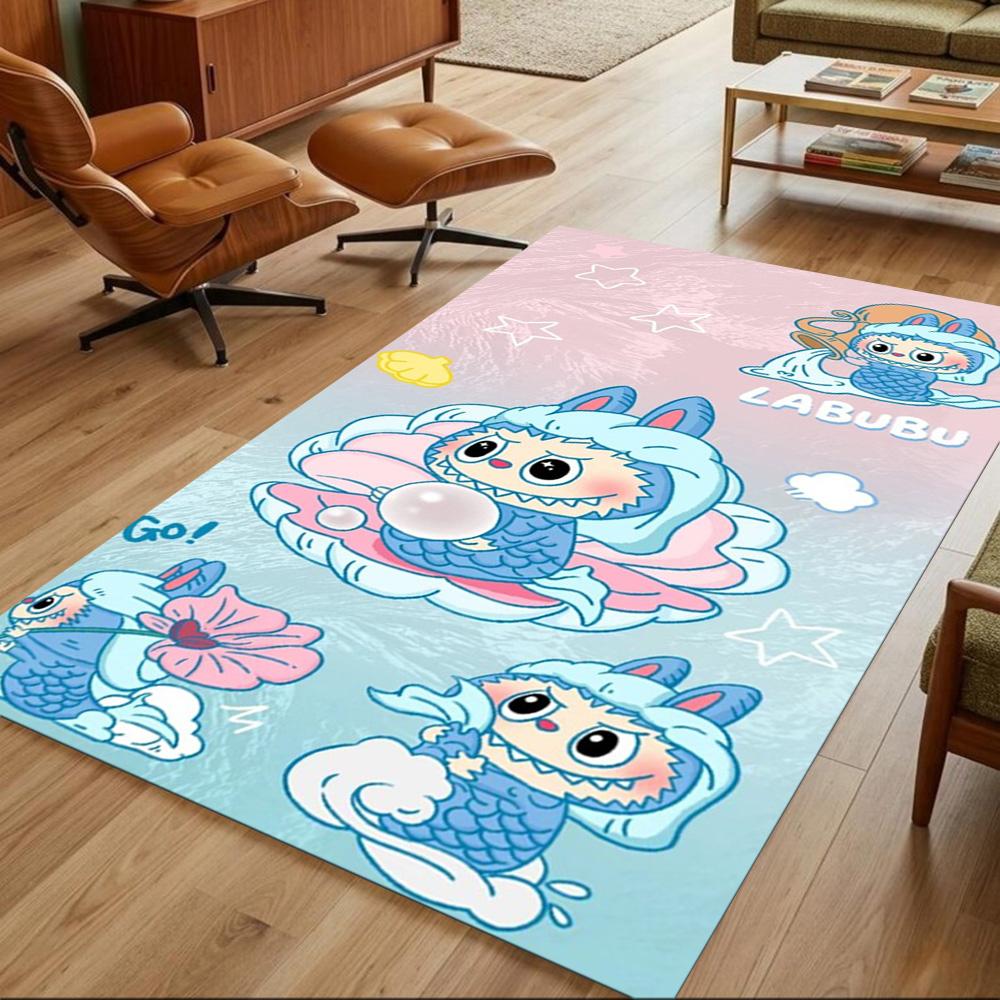 Labubu Carpet Suitable for Playrooms Living Rooms Hallway Study room Antislip Carpet Decorate Offices Birthday/Christmas Gift