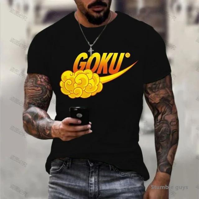2026 Мужская Повседневная Футболка Аниме Dragon Ball Унисекс Goku Vegeta Kakarot Super Saiyan Оверсайз Футболка С Коротким Рукавом - Мужская ...