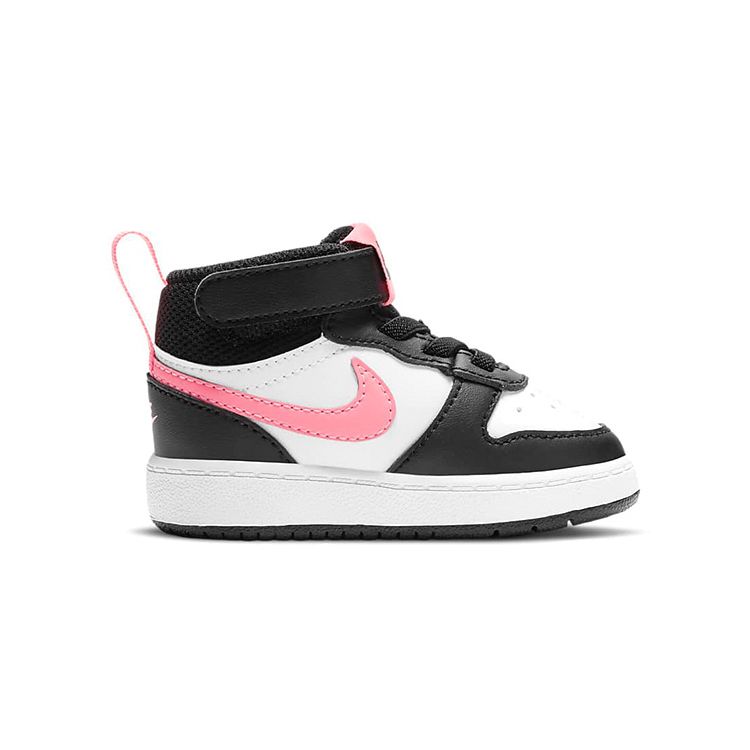 Nike Детские кроссовки Court Borough Mid 2 TD White Sunset Pulse черные CD7784-005