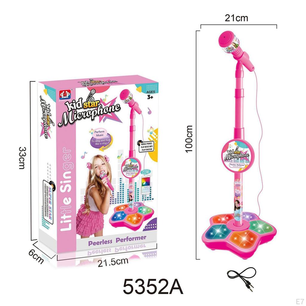 Детский микрофон и подставка, устройство с подсветкой для подарков на год от 3 лет
