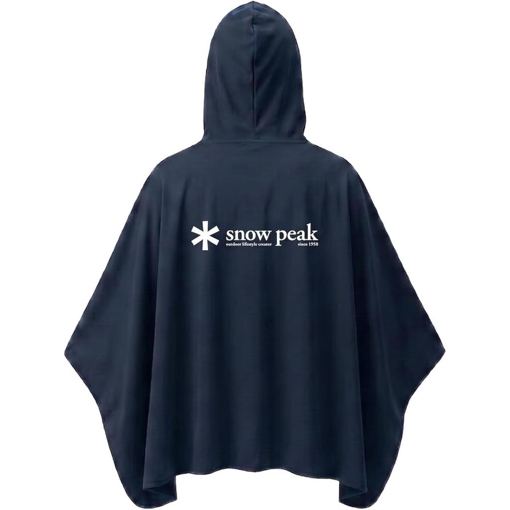 Snow Peak Охлаждающий пончо Защита от УФ-излучения Защита от жары 42% Затенение ET-26SU009 Верхний слой Кемпинг На открытом воздухе Мужчины Женщины СЕРОВАТО-БЕЖЕВЫЙ ТЕМНО-СИНИЙ Один размер