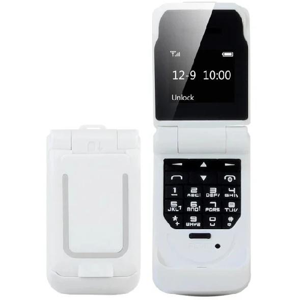 0.66"Мини раскладной мобильный телефон Самый маленький раскладной FM Беспроводной Bluetooth 3.0 Набор номера Громкая связь Наушник Телефон с одной SIM-картой