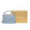 Michael Kors Karlie Классическая Минималистичная Однотонная Модная Цепочка Кожаная Сумка на Плечо Женские сумки Светло-Голубой 30F1GCDS2L-487