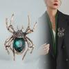 Ретро брошь-паук для женщин - эффектная булавка с искусственными кристаллами и стразами в виде насекомых, аксессуары для костюмов на Хэллоуин, ювелирный подарок