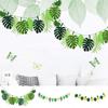 Cartoon Pineapple Turtle Leaves Banners Handmade Hawaii Party Banner Creative Leaf Flag  Birthday