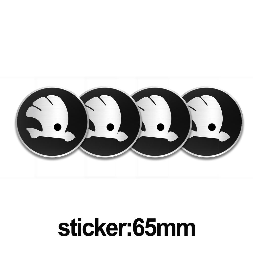 NADH5 4/8PCS 56 60mm Car Styling Wheel Center Hub Caps Rim Cover Badge Emblem Sticker For Skoda Rapid Octavia A5 RS Kodiaq Fabia A7