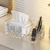 Tissue Box Paper Towel Holder Large Capacity Smooth Edge Burr-Free Luxury Style Paper Dispenser Desktop