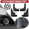 For Tesla Highland 2016-2024 Mud Guard Flaps Car Paint Protector Anti Dirt Splash Car Accessories 2024 New