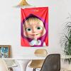 Masha Bear Wall Decor Tapestry Art For Pet Memorial Birthdaywedding Party Backdrop Family Gift