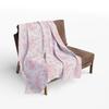 Love Shack-Shabby Chic Home Collection Pink Pattern Arctic Fleece Blanket | Winter Floral Snowflakes