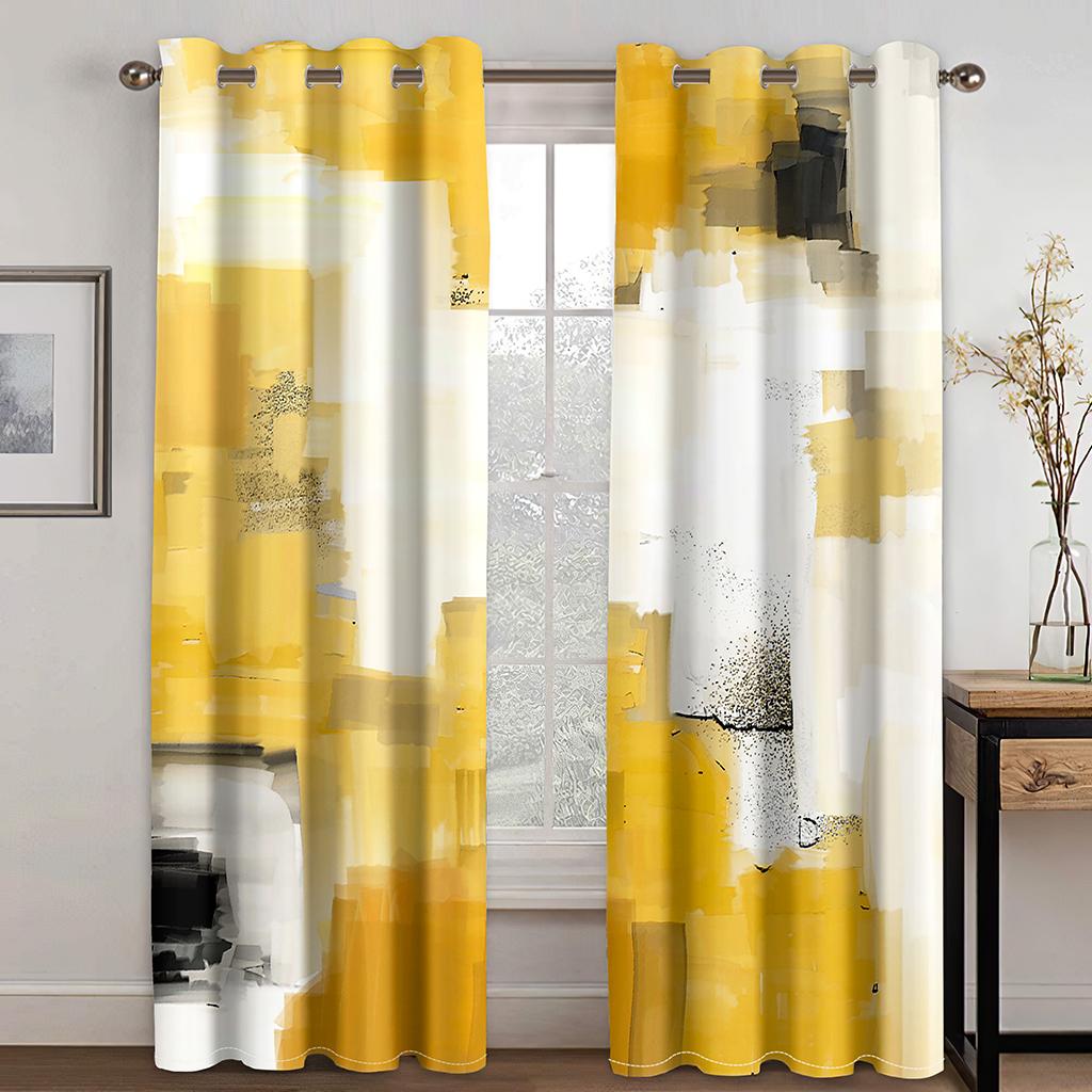 Double Color Printing Modern Style of Abstract Art Curtain Living Room Bedroom Home Decoration Adult Decorative