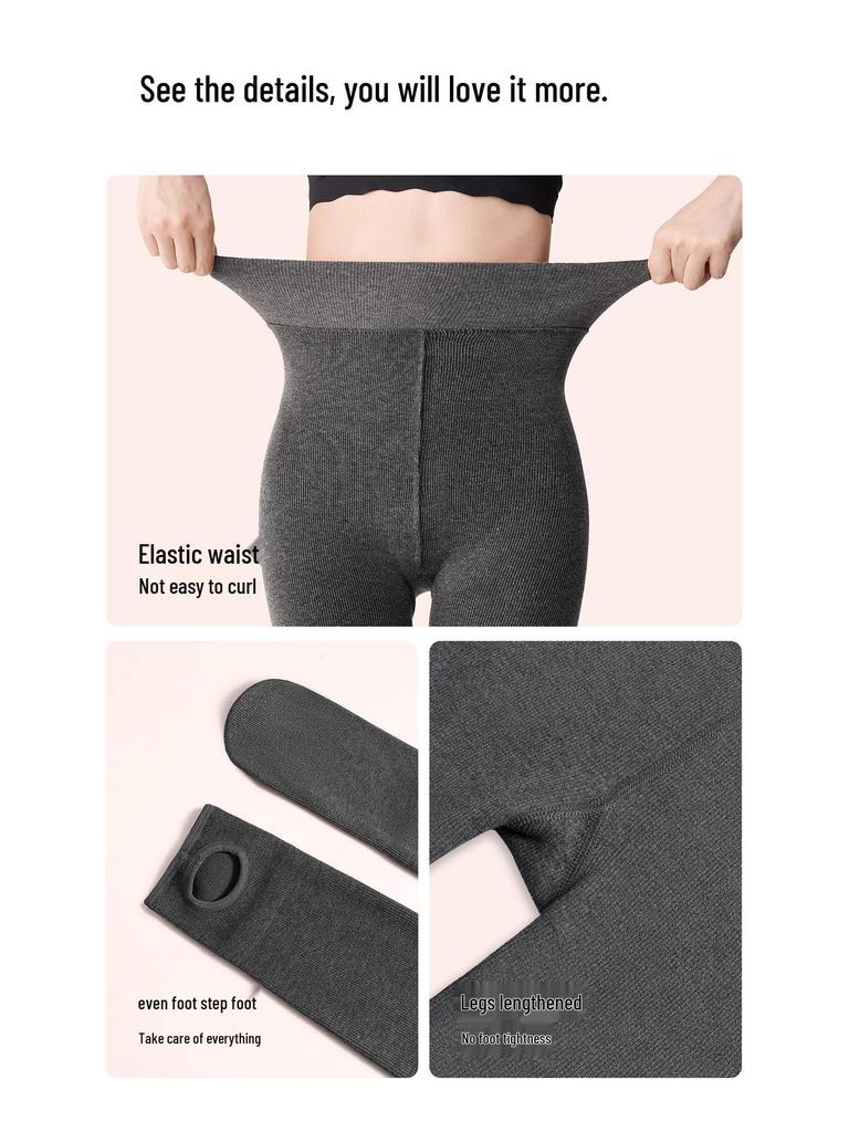 Очень длинные женские колготки из плюшевого бархата - Утягивающие, микро-давление и без провисания ластовицы для осени/зимы