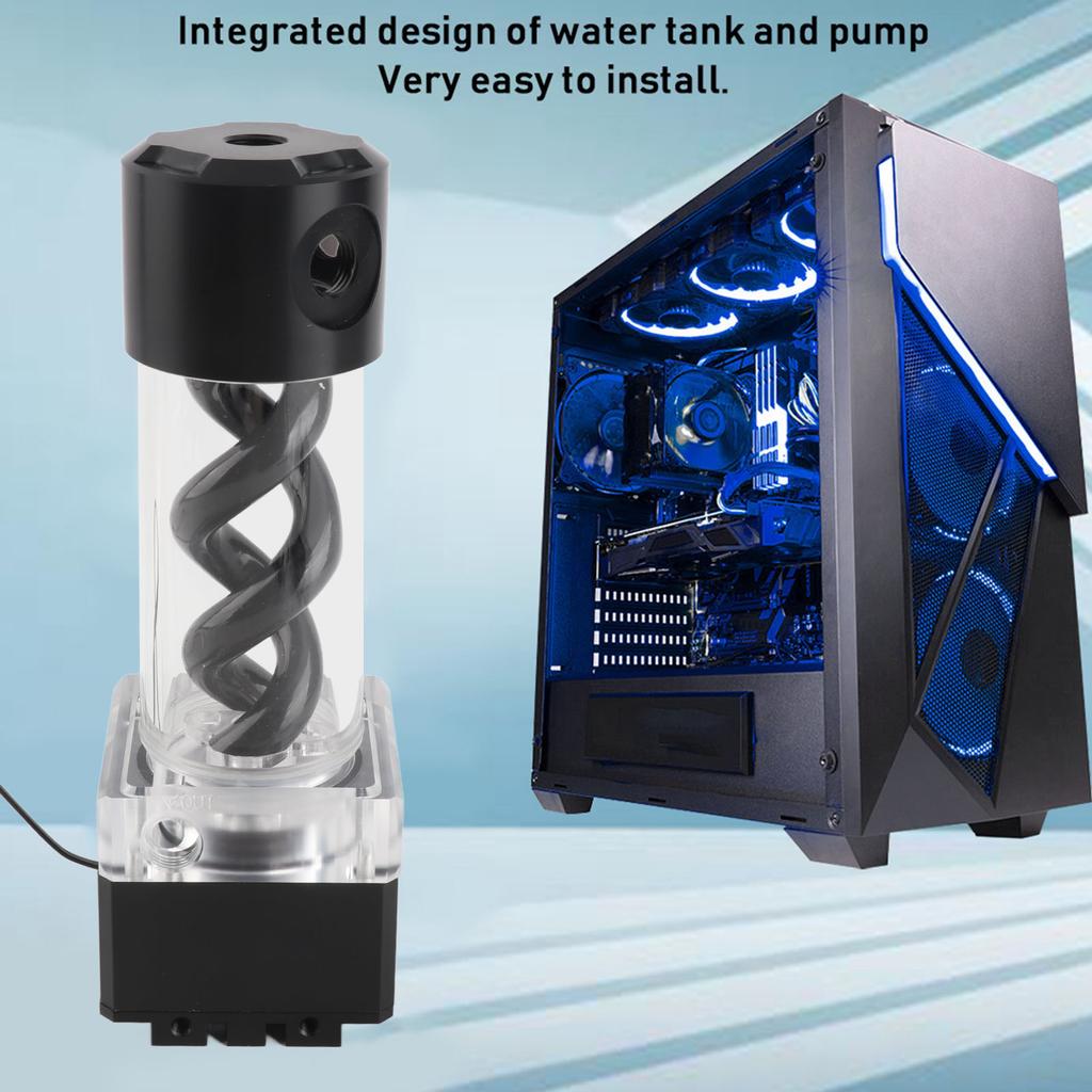 Алюминиевый анод PMMA компьютерное водяное охлаждение T вирус интегрированный водяной насос комплект(черный )