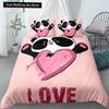Panda Printed 2/3pcs Bedding Set Bamboo Duvet Cover for Adult Child Bedclothes and Pillowcases Comforter Covers Bed Sets King