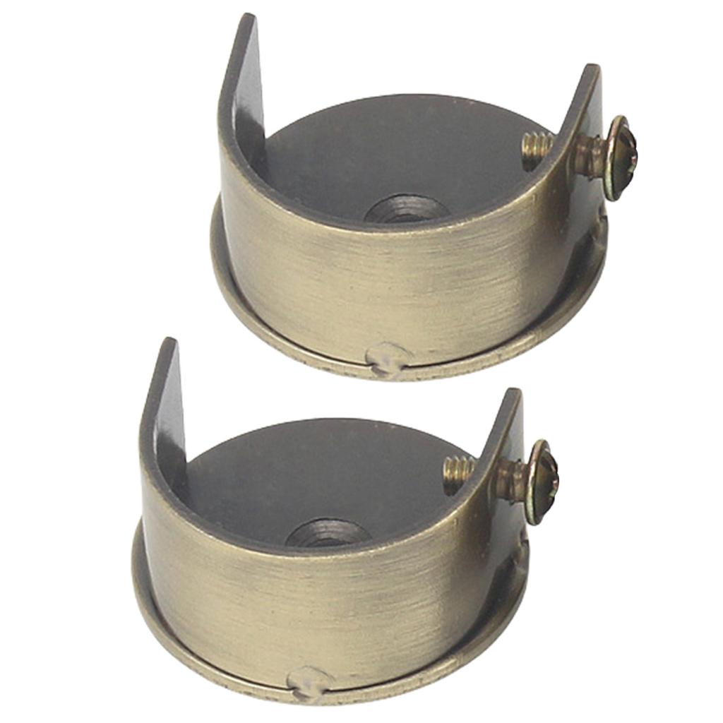 Curtain Pole Bracket Set Wall Mount Curtain Holder Brackets for 28mm Rods Modern Designing Easy Installation
