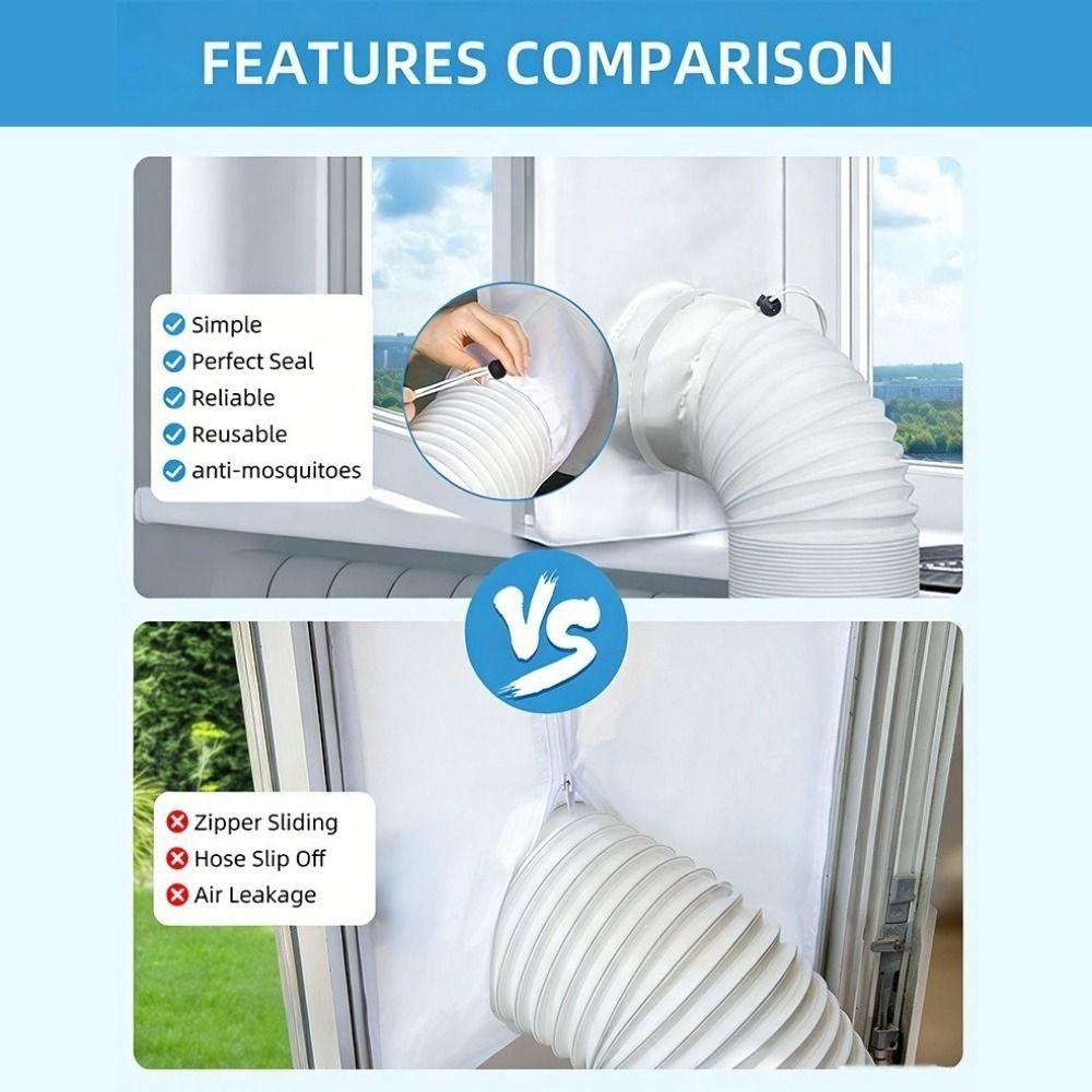 Sealed Air Conditioner Window Seal Flexible Cloth Window Sealing Kit Sloping Windows