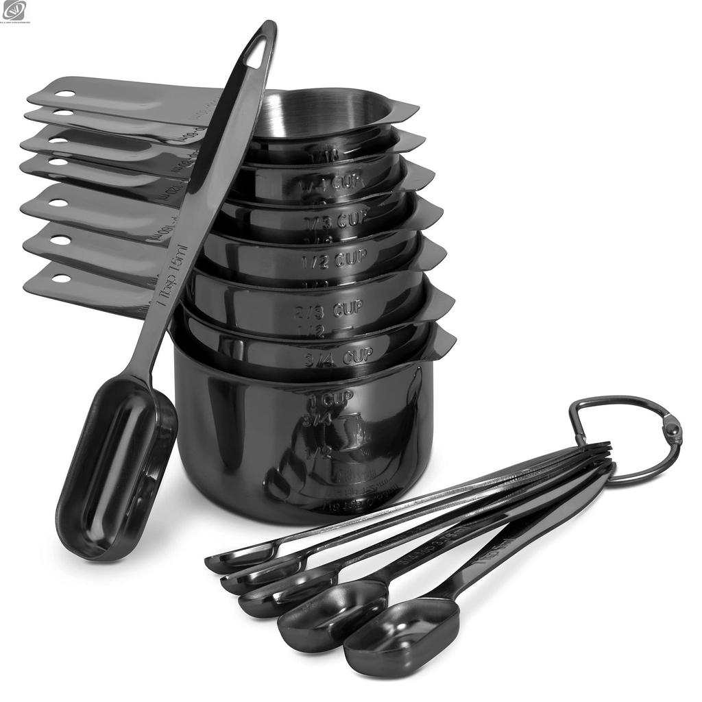 13 Pc Stainless Steel Measuring Spoons Teaspoon Measure Spoon with Scale Handle Seasoning Sugar Scoop Kitchen Gadget Sets