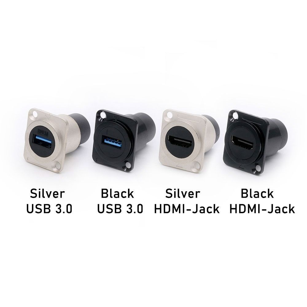 Panel HDMI-Compatible Socket Female to Female Jacks Panel Electronic Connectors USB connector