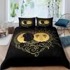Комплект постельного белья с изображением солнца и луны 3D для девочек и мальчиков, детский, бохо, экзотический, украшение на одеяло, односпальная кровать, двуспальная кровать, подарок для подростка