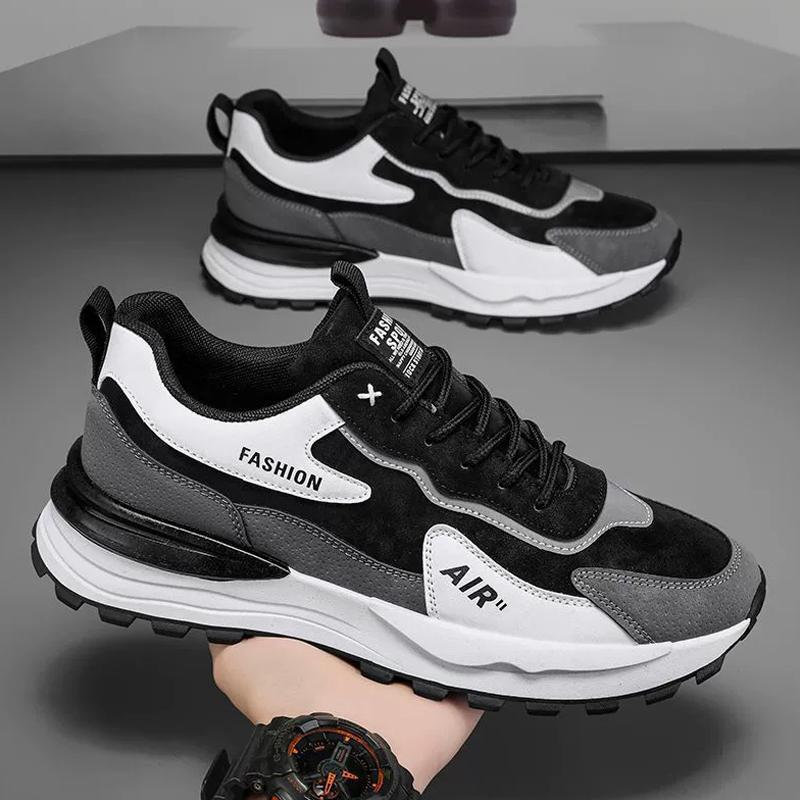 Men Shoes Non-slip Shoes Men's Fashion Black Shoes Breathable Casual Shoes Running Sneakers Men Lightweight Platform Increase Shoes