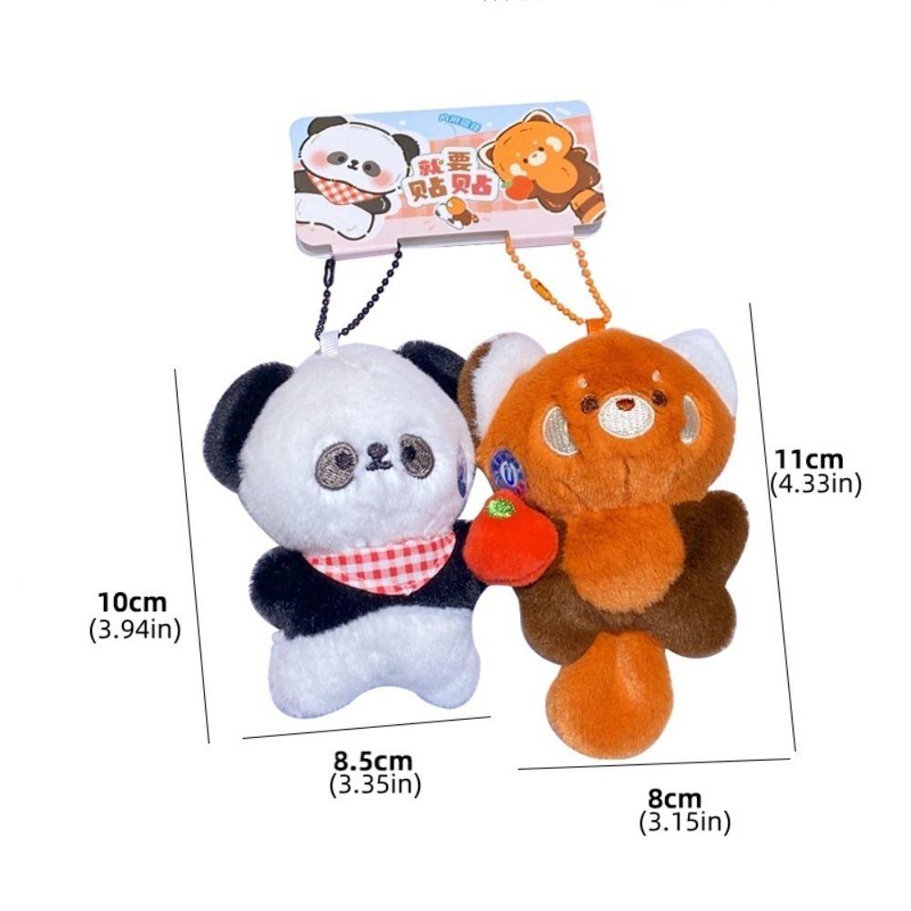 Hanging Ornament Couple Keyring Gifts Panda Cat Stuffed Pendant  Holiday Gift