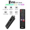 Android 14.0 TV Stick TV98 ATV 8K Smart TV Stick Allwinner H313 2.4G 5G Wifi Bluetooth 5.0 Network Media Player for Google YouTube NETFLIX