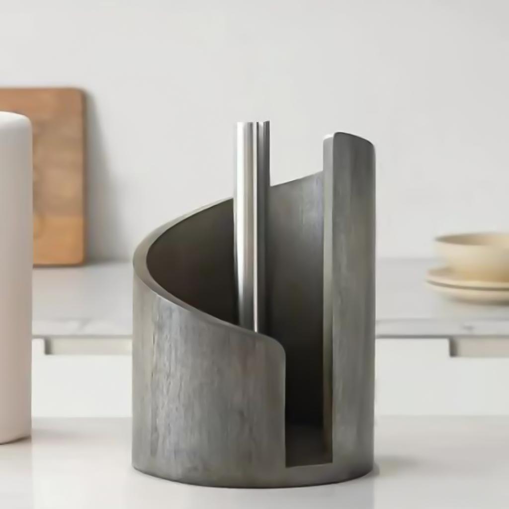 Деревянный Настольный Держатель для Бумажных Полотенец Держатель для Рулонной Бумаги Органайзер С Нескользящей Основой Диспенсер для Салфеток для Ванной Кухни Стола