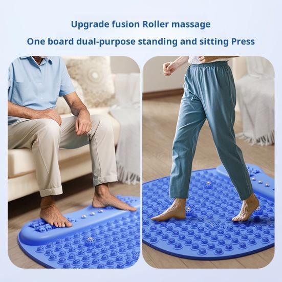 Массажный коврик для ног с роликовым массажером для снятия боли и давления на точечные точки для релаксации и рефлексотерапии стоп, нескользящий эргономичный акупрессурный коврик, массажный инструмент