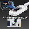 Type-C USB Tester 4-Digit Color Monitor 4-30V Volt Meter Current Power Detector Compatible w/ QC2.0/3.0/PD/Samsung Fast Charging