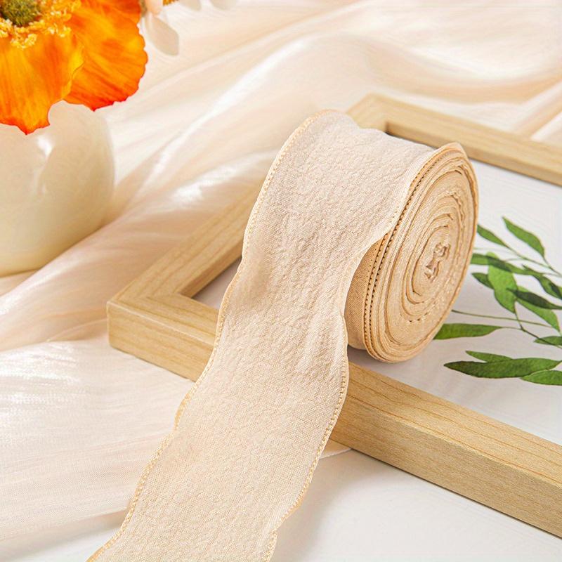 1 шт. Кружевная плиссированная лента для DIY, букеты для торта, цветы, пряжа «рыбий хвост», упаковка, льняная волнистая кружевная лента