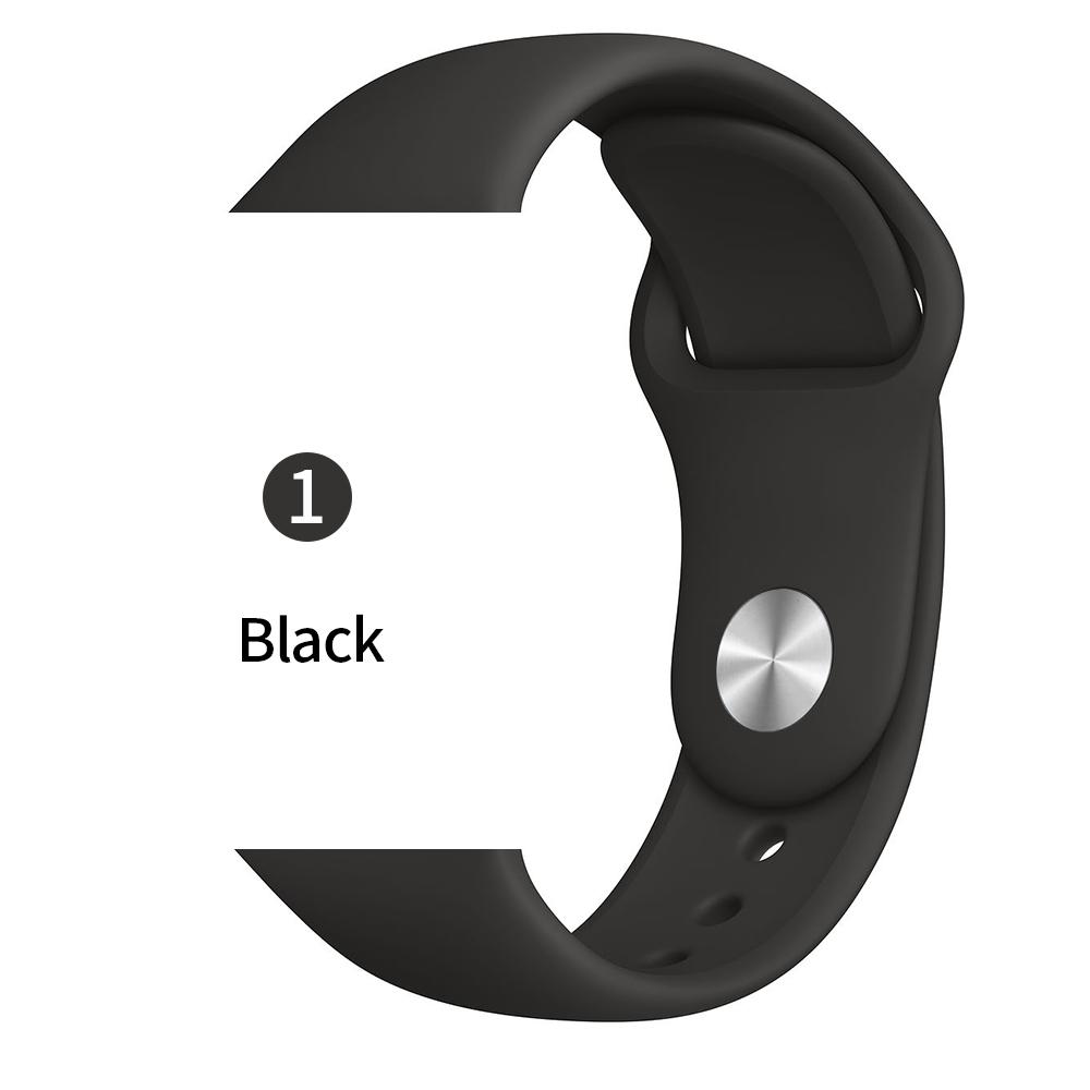 Мягкий спортивный силиконовый ремешок для часов Apple 4 3 2 1 38 мм 42 мм дышащий браслет для Iwatch Series 5 6 SE 40 мм 44 мм ремешок